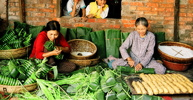 Không khí ngày Tết quê em