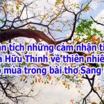 Phân tích những cảm nhận tinh tế của Hữu Thỉnh về thiên nhiên lúc giao mùa trong bài thơ Sang thu.